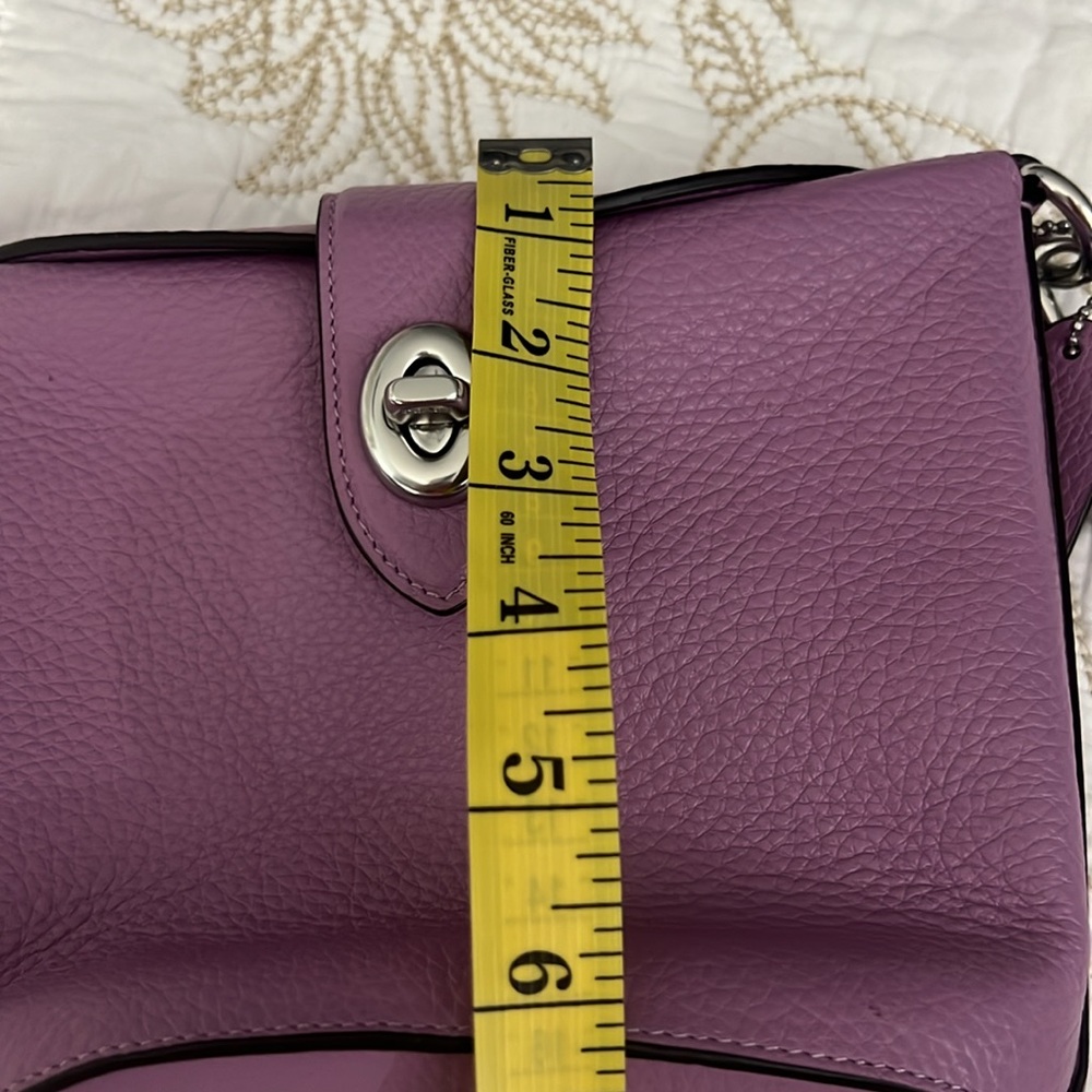 RARE Coach Addie Lavender Leather Crossbody  Bag small - Picture 14 of 15